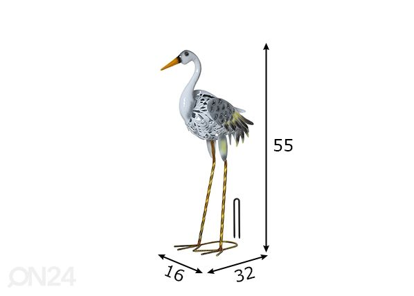 Pihakoriste aurinkokennolla Heron mitat