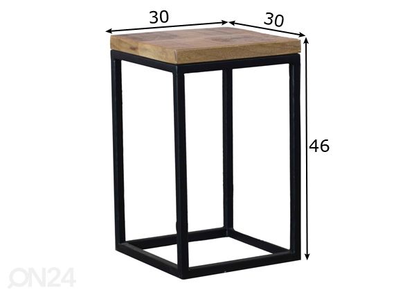 Pikkupöytä Nordic 30x30 cm mitat