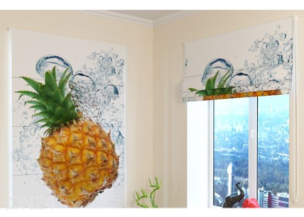 Pimentävä laskosverho Fresh Pineapple 100x120 cm