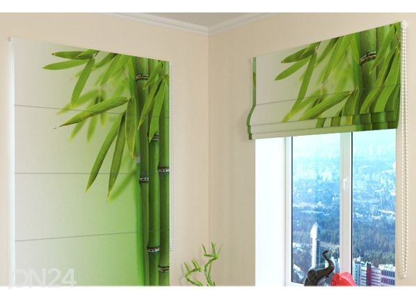 Pimentävä laskosverho Green Bamboo 2 100x120 cm