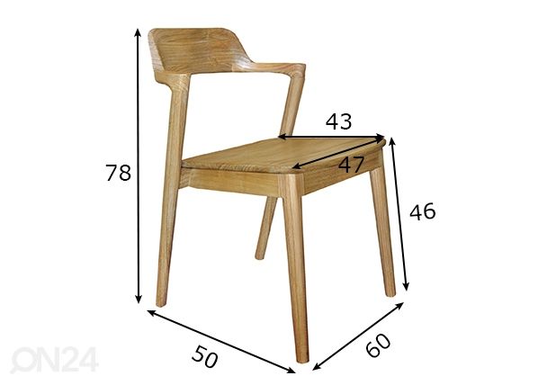 Pinottava ruokapöydän tuoli mitat