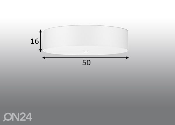 Plafondi Skala 50 cm, valkoinen mitat