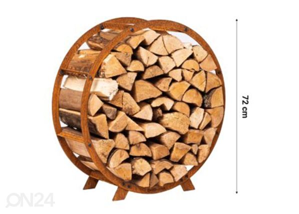 Polttopuuteline Cor-Ten terästä Bern, Ø 72 cm mitat