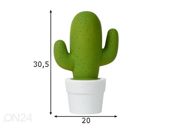 Pöytävalaisin Cactus mitat