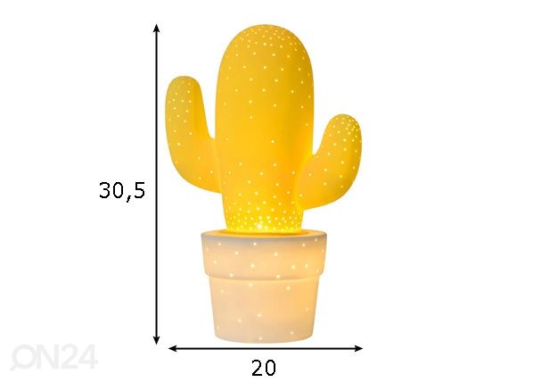 Pöytävalaisin Cactus mitat