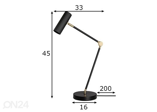 Pöytävalaisin Hubble mitat