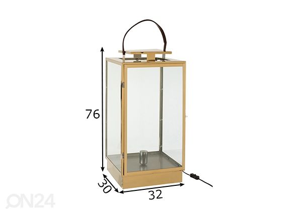 Pöytävalaisin Lantern mitat