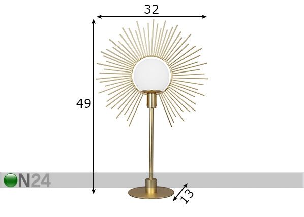 Pöytävalaisin Soleil mitat