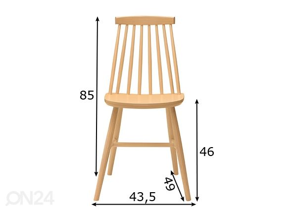 Puinen tuoli mitat