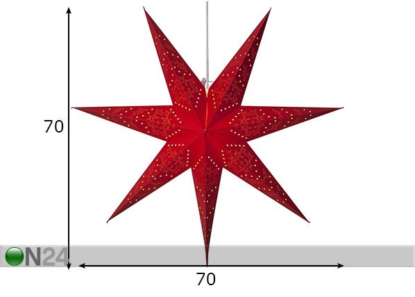 Punainen tähti Sensy 70 cm mitat
