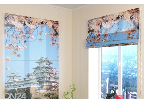 Puolipimentävä laskosverho Japan 60x60 cm