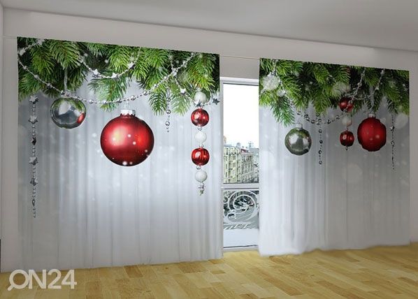 Puolipimentävä verho CHRISTMAS DECORATIONS 360x230 cm