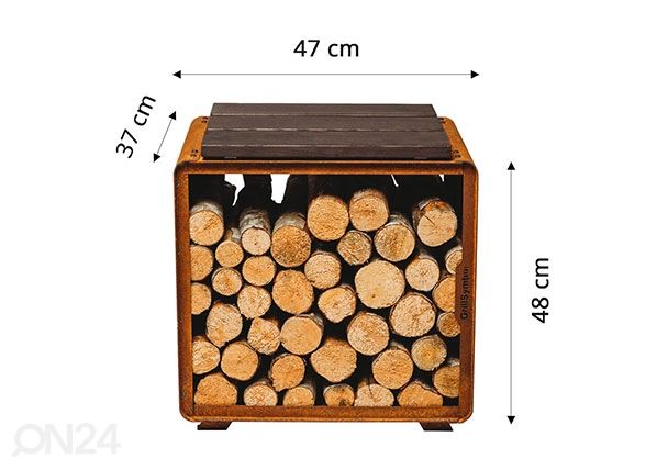 Puuhylly GrillSymbol Enzo Rack-S mitat