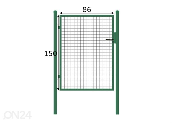 Puutarhaportti 1,5x0,86 m mitat