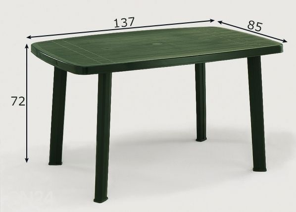 Puutarhapöytä Faro 85x137 cm mitat