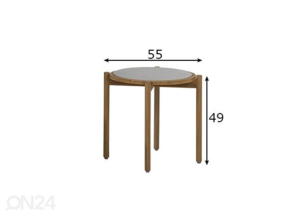 Puutarhapöytä St.Lucia Ø 55 cm mitat