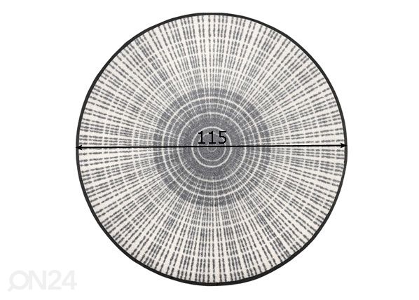 Pyöreä matto Cascara grey Ø 115 cm mitat