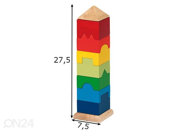 Pyramidi lelu puusta mitat