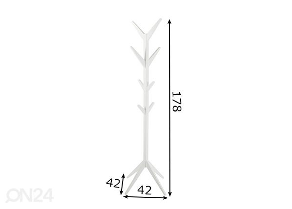 Pystynaulakko Ascot H178 mitat