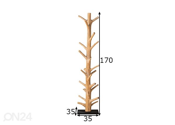 Pystynaulakko Tree mitat