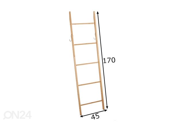 Pyyheteline Bamboo mitat