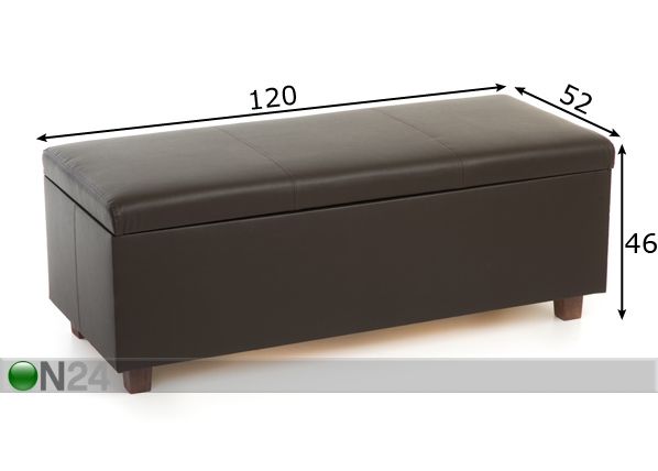 Rahi säilytystilalla Venecija 120 cm mitat