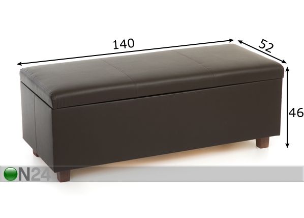 Rahi säilytystilalla Venecija 140 cm mitat