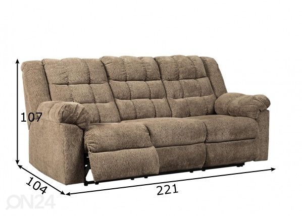 Relax sohva 3-istutava mitat