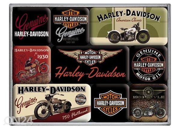 Retro magneetit HARLEY-DAVIDSON 9 kpl