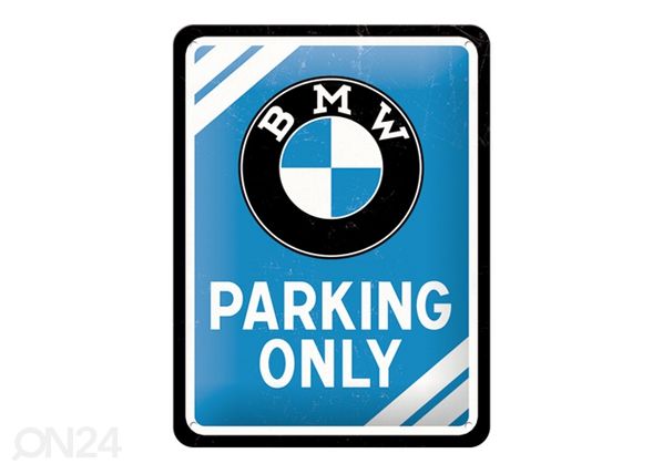 Retro metallitaulu BMW Parking Only 15x20 cm