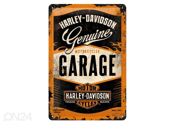 Retro metallitaulu Harley-Davidson Garage 20x30 cm