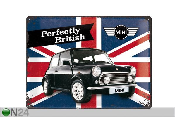 Retro metallitaulu Mini Perfectly British 30x40 cm
