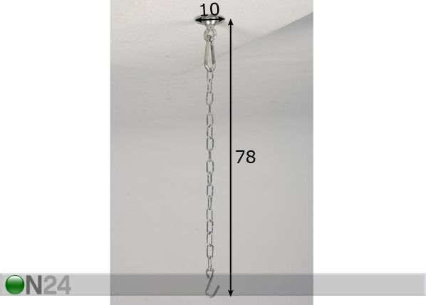 Riipputuolin kattokiinnitys Power-hook mitat