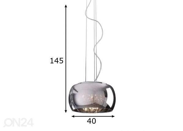 Riippuvalaisin CRYSTAL Ø40 cm mitat