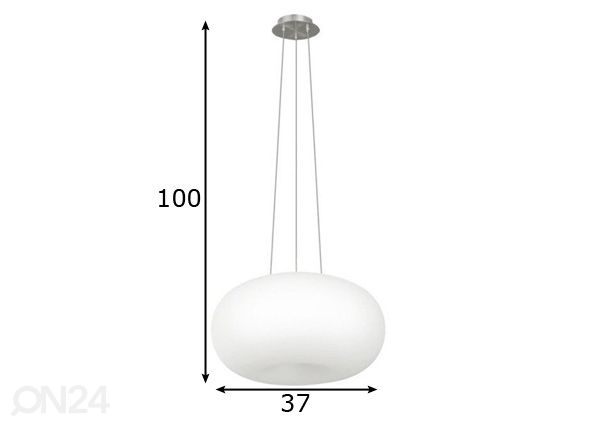 Riippuvalaisin Inez Ø37 cm mitat