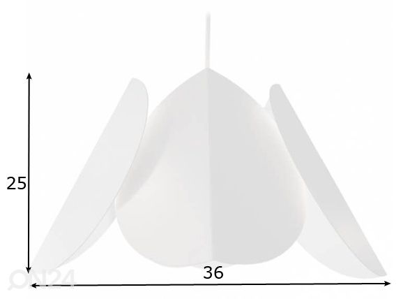Riippuvalaisin Lehmus valkoinen mitat