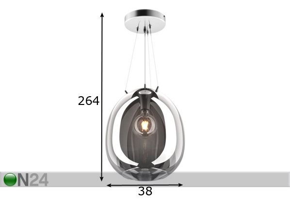 Riippuvalaisin Moon Ø 38 cm mitat