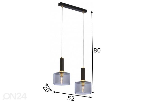 Riippuvalaisin Vanes 2 MS/DY mitat