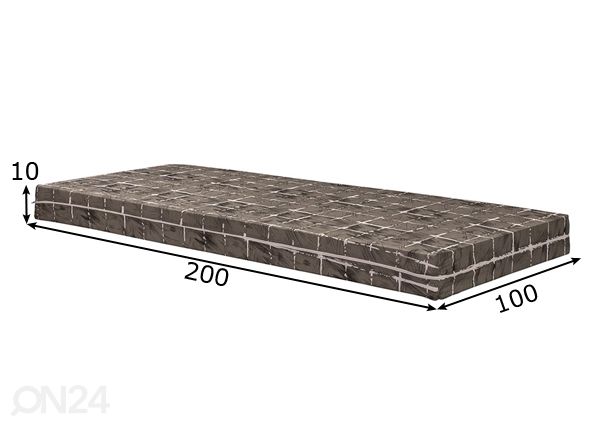 Rullapatja vaahtomuovista 100x200x10 cm mitat