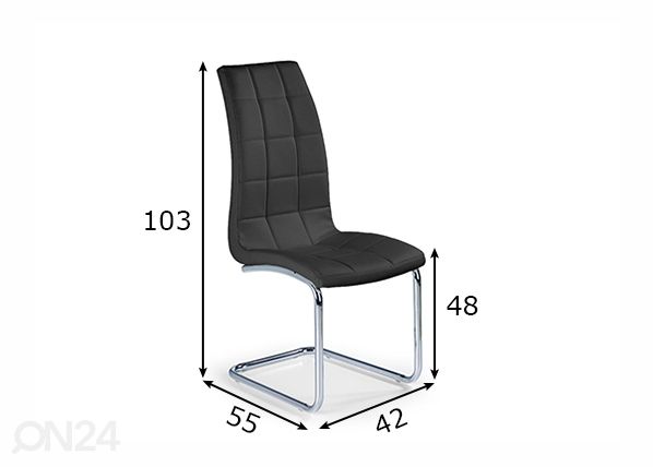 Ruokapöydän tuoli, 4 kpl mitat