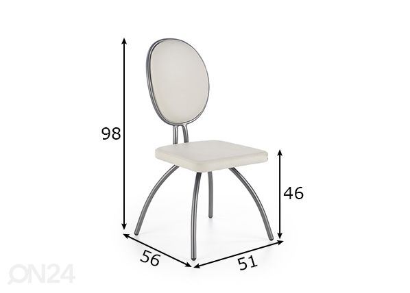 Ruokapöydän tuoli, 4 kpl mitat