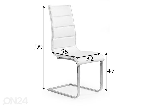 Ruokapöydän tuoli, 4 kpl mitat