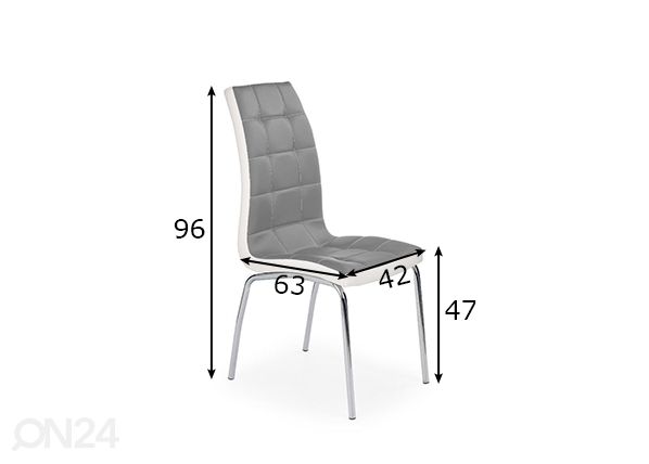 Ruokapöydän tuoli, 4 kpl mitat