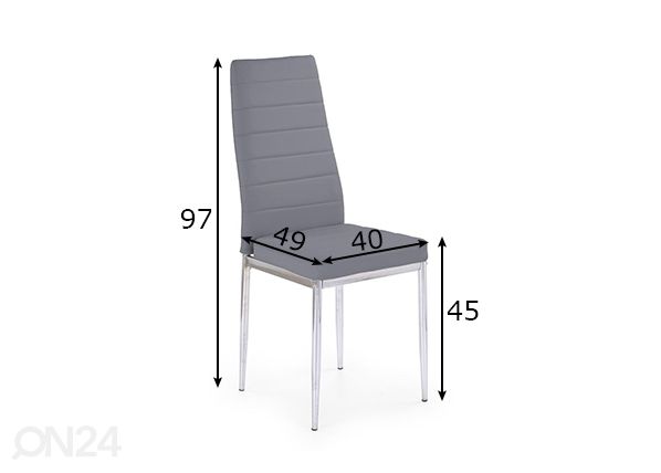 Ruokapöydän tuoli, 6 kpl mitat