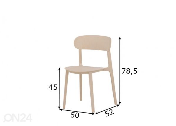 Ruokapöydän tuolit Åstol, 2 kpl mitat