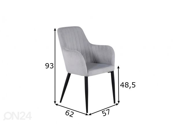 Ruokapöydän tuolit Comfort, 2 kpl mitat