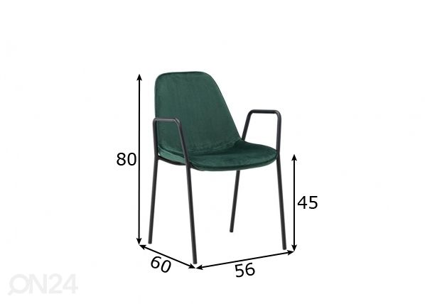 Ruokapöydän tuolit Klädesholmen, 2 kpl mitat