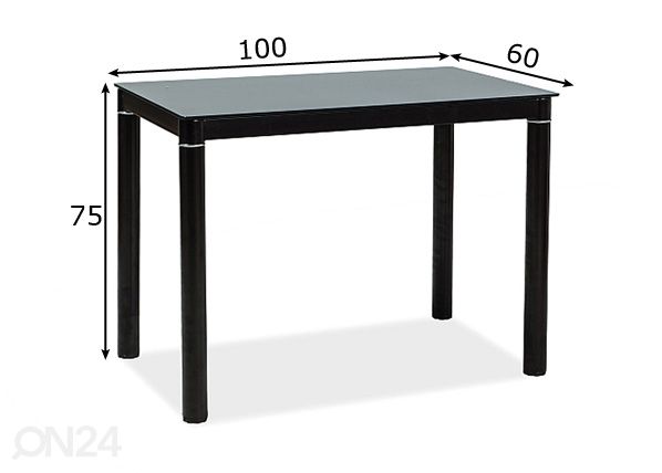 Ruokapöytä 60x100 cm mitat