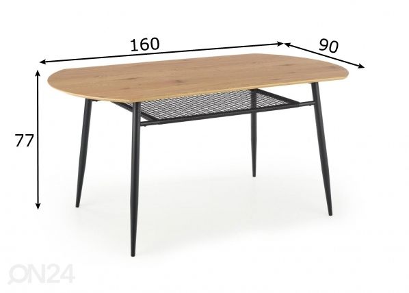 Ruokapöytä 60x90 cm mitat