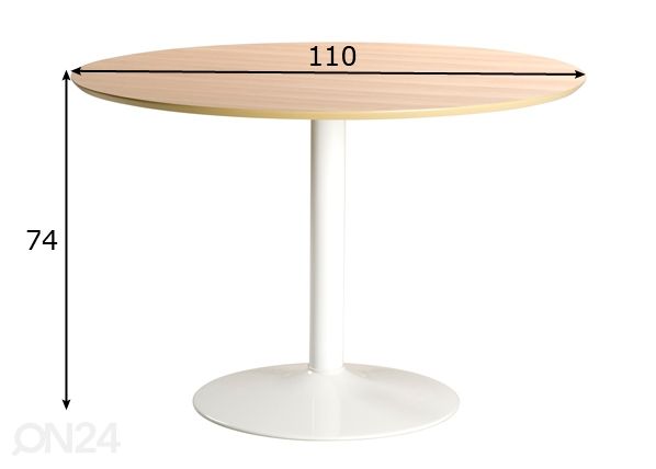Ruokapöytä Bostosn Ø 110 cm mitat